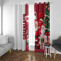 Greenland Santa Christmas Window Curtain Nordic Holiday Pride Design - Wonder Print Shop