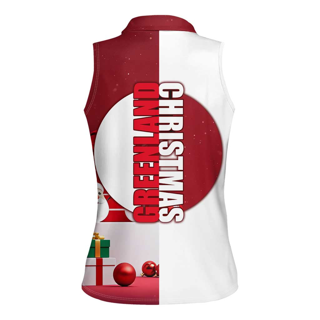 Greenland Santa Christmas Women Sleeveless Polo Shirt Nordic Holiday Pride Design - Wonder Print Shop