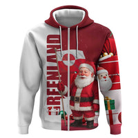 Greenland Santa Christmas Zip Hoodie Nordic Holiday Pride Design - Wonder Print Shop