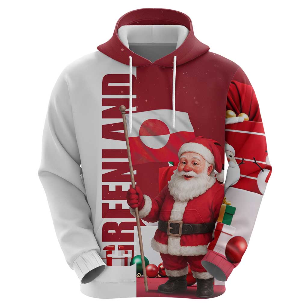 Greenland Santa Christmas Zip Hoodie Nordic Holiday Pride Design - Wonder Print Shop