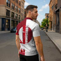 Greenland Santa Christmas Zipper Polo Shirt Nordic Holiday Pride Design - Wonder Print Shop