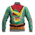 Guyana Christmas Santa Leopard Baseball Jacket with Green Red Yellow Gift and Map - Wonder Print Shop
