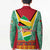 Guyana Christmas Santa Leopard Blazer with Green Red Yellow Gift and Map - Wonder Print Shop