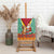 Guyana Christmas Santa Leopard Canvas Wall Art with Green Red Yellow Gift and Map - Wonder Print Shop