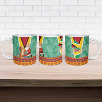 Guyana Christmas Santa Leopard Ceramic Mug with Green Red Yellow Gift and Map - Wonder Print Shop