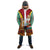 Guyana Christmas Santa Leopard Cloak with Green Red Yellow Gift and Map - Wonder Print Shop