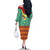 Guyana Christmas Santa Leopard Family Matching Off The Shoulder Long Sleeve Dress and Hawaiian Shirt with Green Red Yellow Gift and Map - Wonder Print Shop