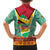 Guyana Christmas Santa Leopard Family Matching Puletasi and Hawaiian Shirt with Green Red Yellow Gift and Map - Wonder Print Shop