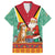 Guyana Christmas Santa Leopard Family Matching Puletasi and Hawaiian Shirt with Green Red Yellow Gift and Map - Wonder Print Shop