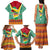 Guyana Christmas Santa Leopard Family Matching Tank Maxi Dress and Hawaiian Shirt with Green Red Yellow Gift and Map - Wonder Print Shop