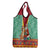 Guyana Christmas Santa Leopard Grocery Bag with Green Red Yellow Gift and Map - Wonder Print Shop