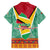 Guyana Christmas Santa Leopard Hawaiian Shirt with Green Red Yellow Gift and Map - Wonder Print Shop