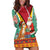 Guyana Christmas Santa Leopard Hoodie Dress with Green Red Yellow Gift and Map - Wonder Print Shop