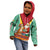 Guyana Christmas Santa Leopard Kid Hoodie with Green Red Yellow Gift and Map - Wonder Print Shop