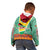 Guyana Christmas Santa Leopard Kid Hoodie with Green Red Yellow Gift and Map - Wonder Print Shop