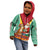 Guyana Christmas Santa Leopard Kid Hoodie with Green Red Yellow Gift and Map - Wonder Print Shop