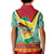 Guyana Christmas Santa Leopard Kid Polo Shirt with Green Red Yellow Gift and Map - Wonder Print Shop