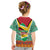 Guyana Christmas Santa Leopard Kid T Shirt with Green Red Yellow Gift and Map - Wonder Print Shop