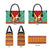 Guyana Christmas Santa Leopard Leather Bag with Green Red Yellow Gift and Map - Wonder Print Shop