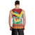 Guyana Christmas Santa Leopard Men Tank Top with Green Red Yellow Gift and Map - Wonder Print Shop