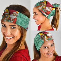 Guyana Christmas Santa Leopard Neck Gaiter with Green Red Yellow Gift and Map - Wonder Print Shop