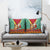 Guyana Christmas Santa Leopard Pillow Cover with Green Red Yellow Gift and Map - Wonder Print Shop
