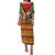 Guyana Christmas Santa Leopard Puletasi with Green Red Yellow Gift and Map - Wonder Print Shop