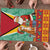 Guyana Christmas Santa Leopard Puzzle with Green Red Yellow Gift and Map - Wonder Print Shop