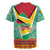 Guyana Christmas Santa Leopard Rugby Jersey with Green Red Yellow Gift and Map - Wonder Print Shop