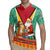 Guyana Christmas Santa Leopard Rugby Jersey with Green Red Yellow Gift and Map - Wonder Print Shop