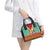 Guyana Christmas Santa Leopard Shoulder Handbag with Green Red Yellow Gift and Map - Wonder Print Shop