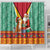 Guyana Christmas Santa Leopard Shower Curtain with Green Red Yellow Gift and Map - Wonder Print Shop