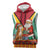Guyana Christmas Santa Leopard Sleeveless Hoodie with Green Red Yellow Gift and Map - Wonder Print Shop