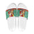 Guyana Christmas Santa Leopard Slide Sandals with Green Red Yellow Gift and Map - Wonder Print Shop