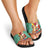 Guyana Christmas Santa Leopard Slide Sandals with Green Red Yellow Gift and Map - Wonder Print Shop
