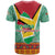 Guyana Christmas Santa Leopard T Shirt with Green Red Yellow Gift and Map - Wonder Print Shop