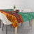 Guyana Christmas Santa Leopard Tablecloth with Green Red Yellow Gift and Map - Wonder Print Shop