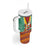 Guyana Christmas Santa Leopard Tumbler With Handle with Green Red Yellow Gift and Map - Wonder Print Shop