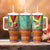 Guyana Christmas Santa Leopard Tumbler With Handle with Green Red Yellow Gift and Map - Wonder Print Shop