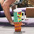 Guyana Christmas Santa Leopard Tumbler With Handle with Green Red Yellow Gift and Map - Wonder Print Shop