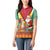Guyana Christmas Santa Leopard Women Polo Shirt with Green Red Yellow Gift and Map - Wonder Print Shop