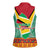 Guyana Christmas Santa Leopard Women Sleeveless Polo Shirt with Green Red Yellow Gift and Map - Wonder Print Shop