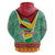 Guyana Christmas Santa Leopard Zip Hoodie with Green Red Yellow Gift and Map - Wonder Print Shop