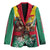 Guyana Flag Blazer Christmas Santa Jaguar and National Motto Green Yellow - Wonder Print Shop