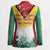 Guyana Flag Blazer Christmas Santa Jaguar and National Motto Green Yellow - Wonder Print Shop