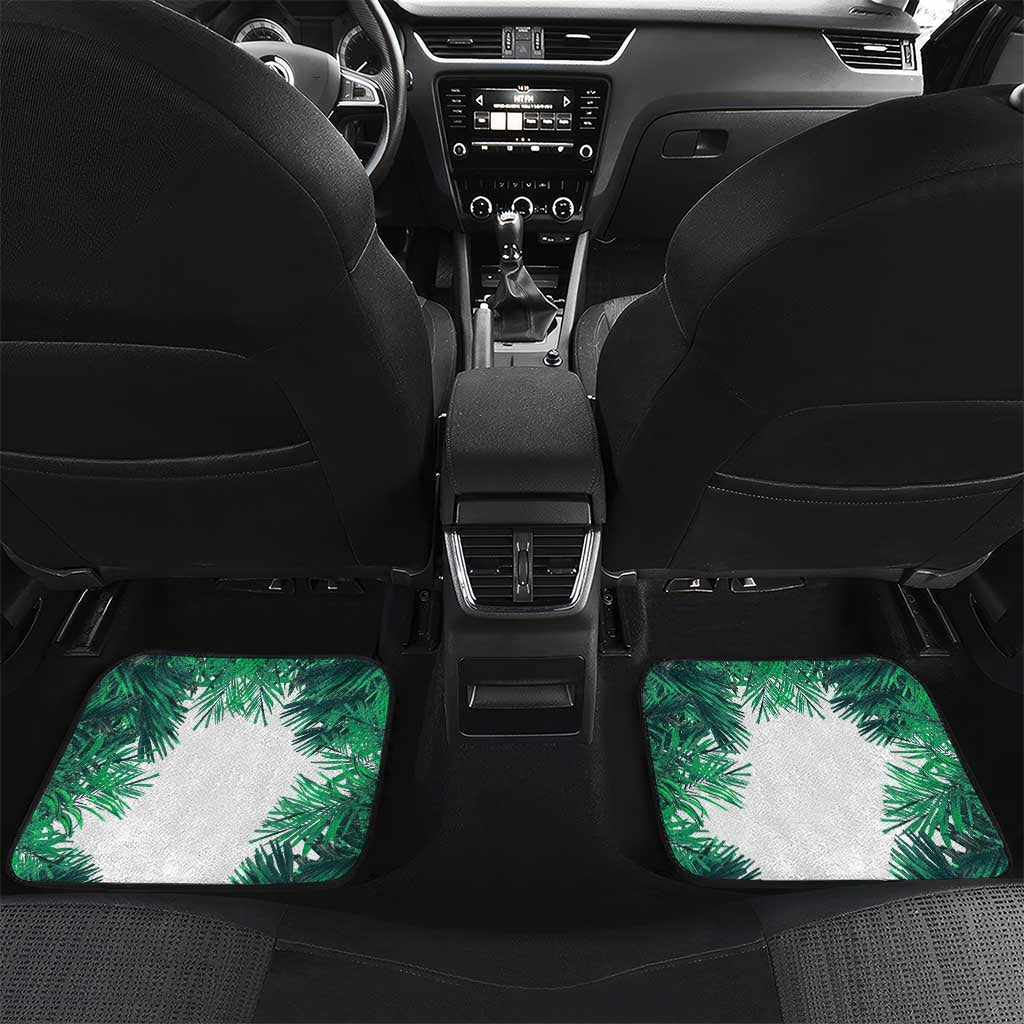 Guyana Flag Car Mats Christmas Santa Jaguar and National Motto Green Yellow - Wonder Print Shop