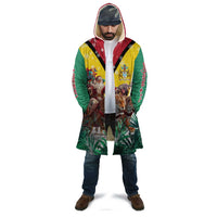Guyana Flag Cloak Christmas Santa Jaguar and National Motto Green Yellow - Wonder Print Shop