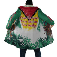 Guyana Flag Cloak Christmas Santa Jaguar and National Motto Green Yellow - Wonder Print Shop