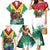 Guyana Flag Family Matching Mermaid Dress and Hawaiian Shirt Christmas Santa Jaguar and National Motto Green Yellow - Wonder Print Shop