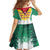 Guyana Flag Family Matching Off Shoulder Short Dress and Hawaiian Shirt Christmas Santa Jaguar and National Motto Green Yellow - Wonder Print Shop